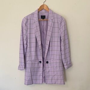 Worthington Lavender Grid Blazer